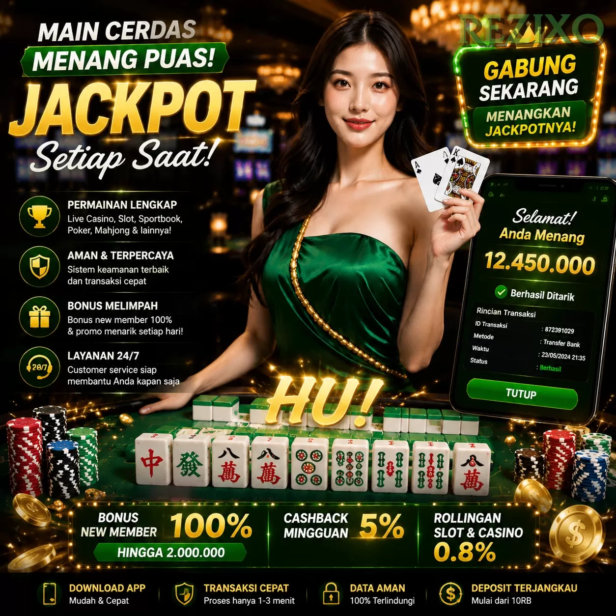 Login rezixo Sekarang Bonus Melimpah